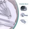 5/6 Peças Colheres Medidoras Empilháveis Conjunto de Colheres Medidoras de Cozinha Conjunto de Colheres Medidoras de Aço Inoxidável Ferramenta de Cozinha para Assar