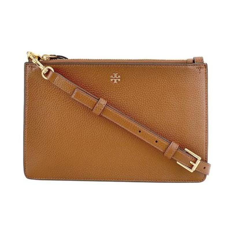 

Tory Burch Logo Double Zipper Tote Crossbody Bag Women Handbags Brown 87989-908 Basic Set (Bag+Dust Bag)