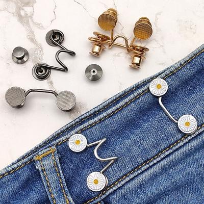 Clothing Accessories Adjustable Button Pins Easy To Install No Sewing Button Clip No Sewing Required Pant Waist Tightener Skirts
