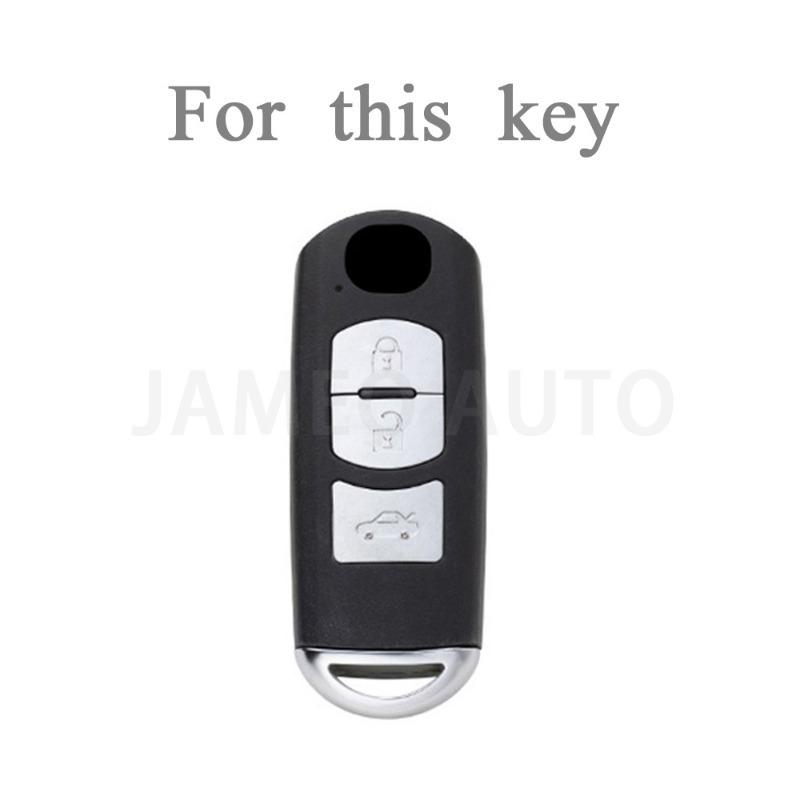 3 Buttons Tpu Car Key Case For Mazda 2 3 6 Atenza Axela Demio Cx-5 Cx5 Cx-3 Cx7 Cx-9 Protective Keyring