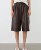 Masimodutti Long Napa Leather Bermuda Pants