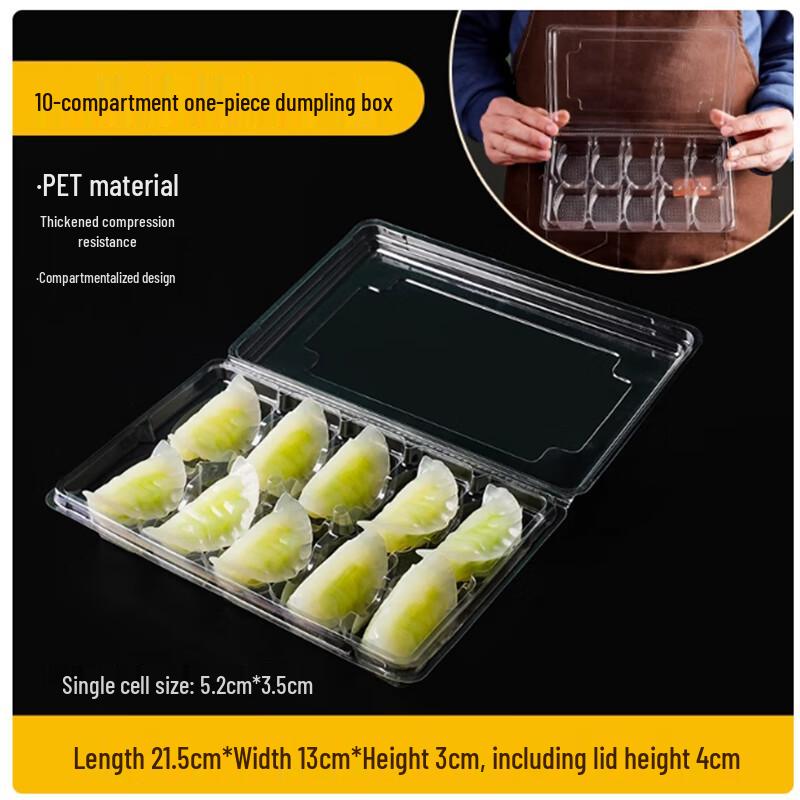 Disposable 10-Compartment Dumpling Takeout Box