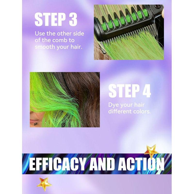 MLSMILE - Peigne Colorant pour Cheveux - 12 Couleurs