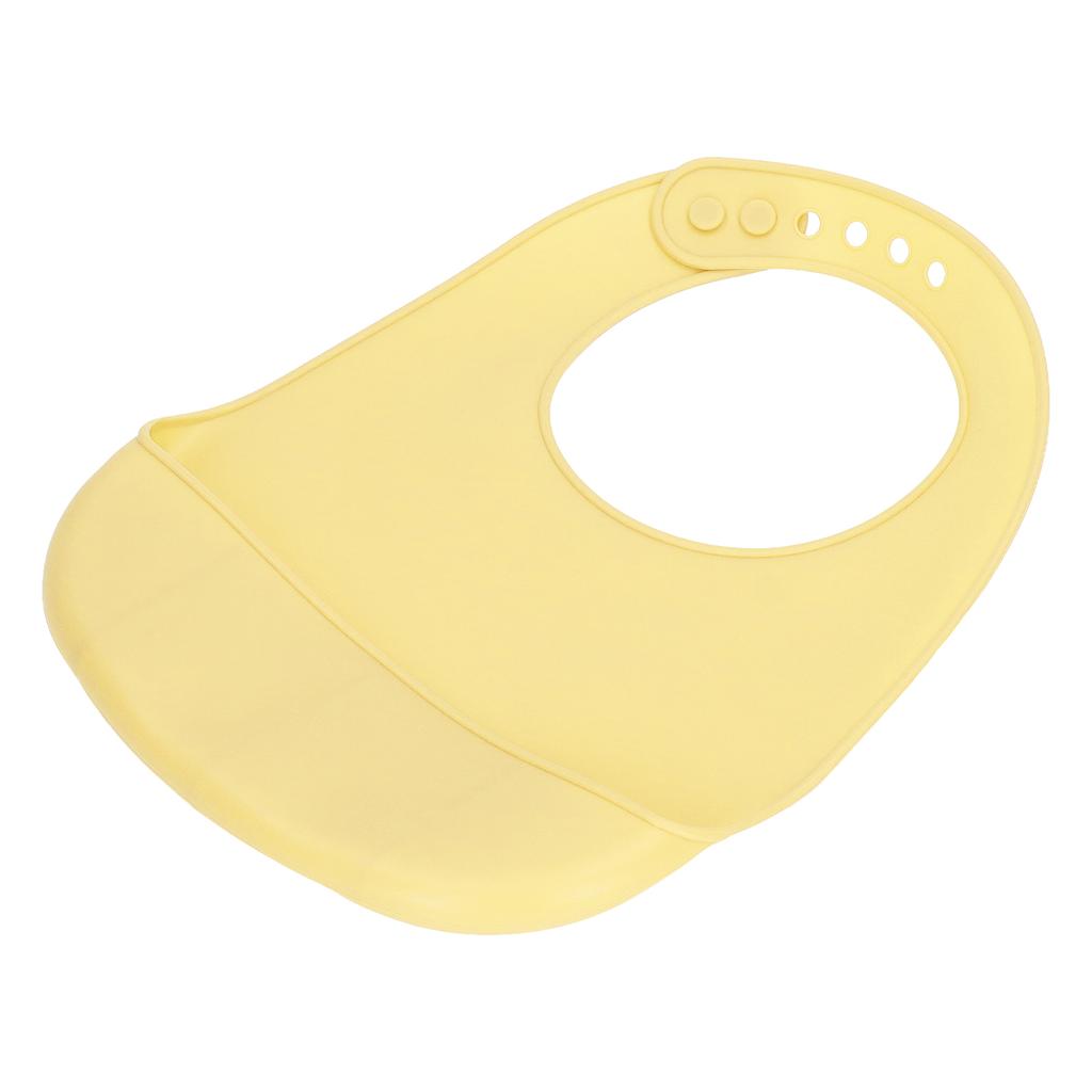 Silicone Bib Soft Waterproof Silicone Neck Fasteners Spill Pocket Dishwasher Safe Baby Silicone