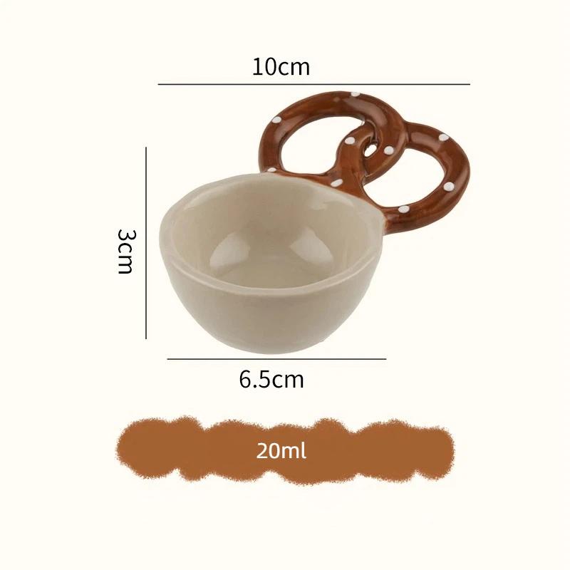 Cute Bakery-Themed Ceramic Small Dish – Baguette and Bread Plate for Restaurant or Home Use