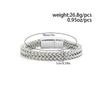 Salircon Hip Hop Punk Stainless Steel Braided Double Row Front Rear Fish Scale Titanium Steel Magnetic Buckle Bracelet Jewelry