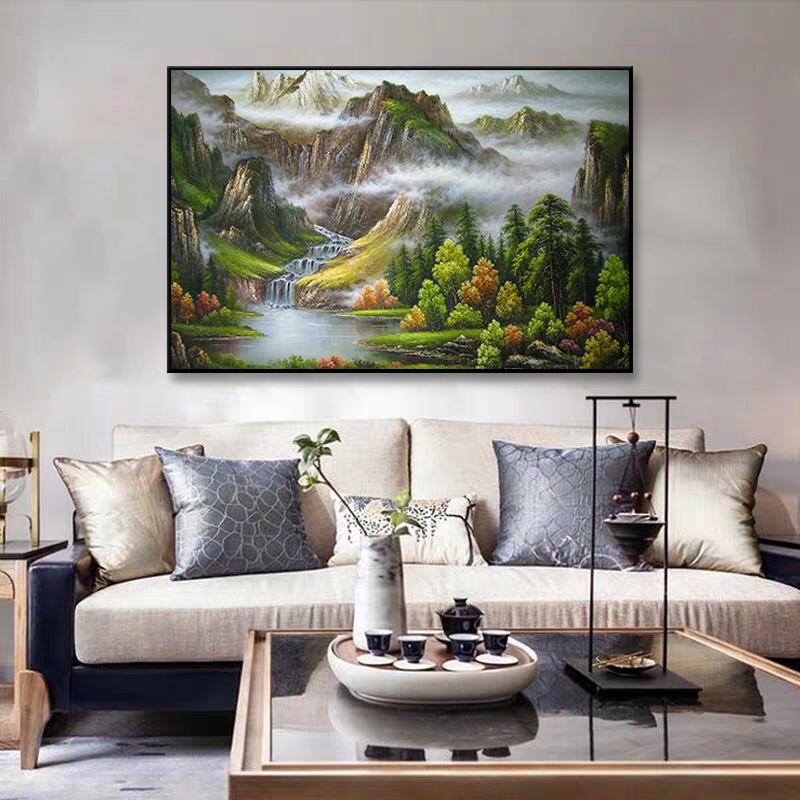 American Country Pastoral Style Living Room Dining Room Background Decorative Painting Bedside Bedroom Hotel Canvas Painting Art