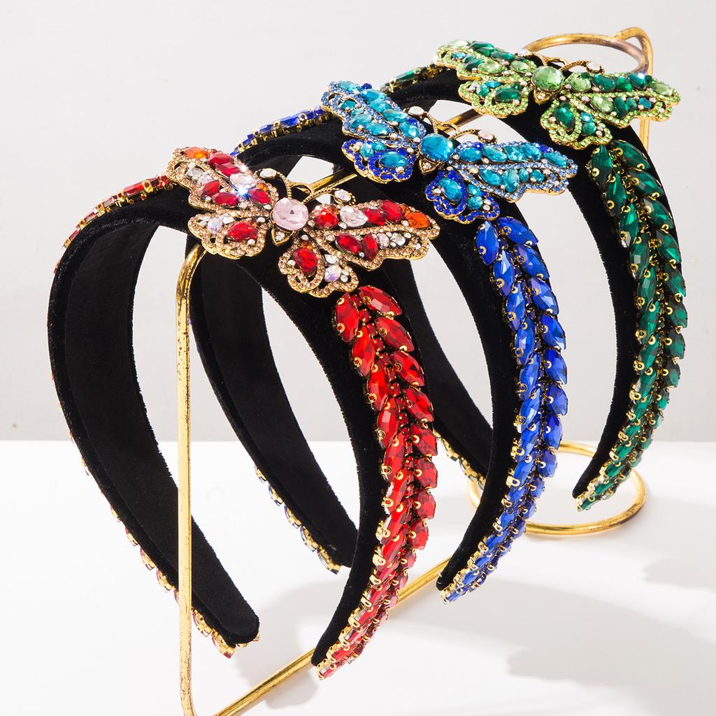 Hairband - Retro-style Butterfly Wide-edge Velvet Hairband - Elegant and Stylish, Highly Versatile Hair Accessory for Women