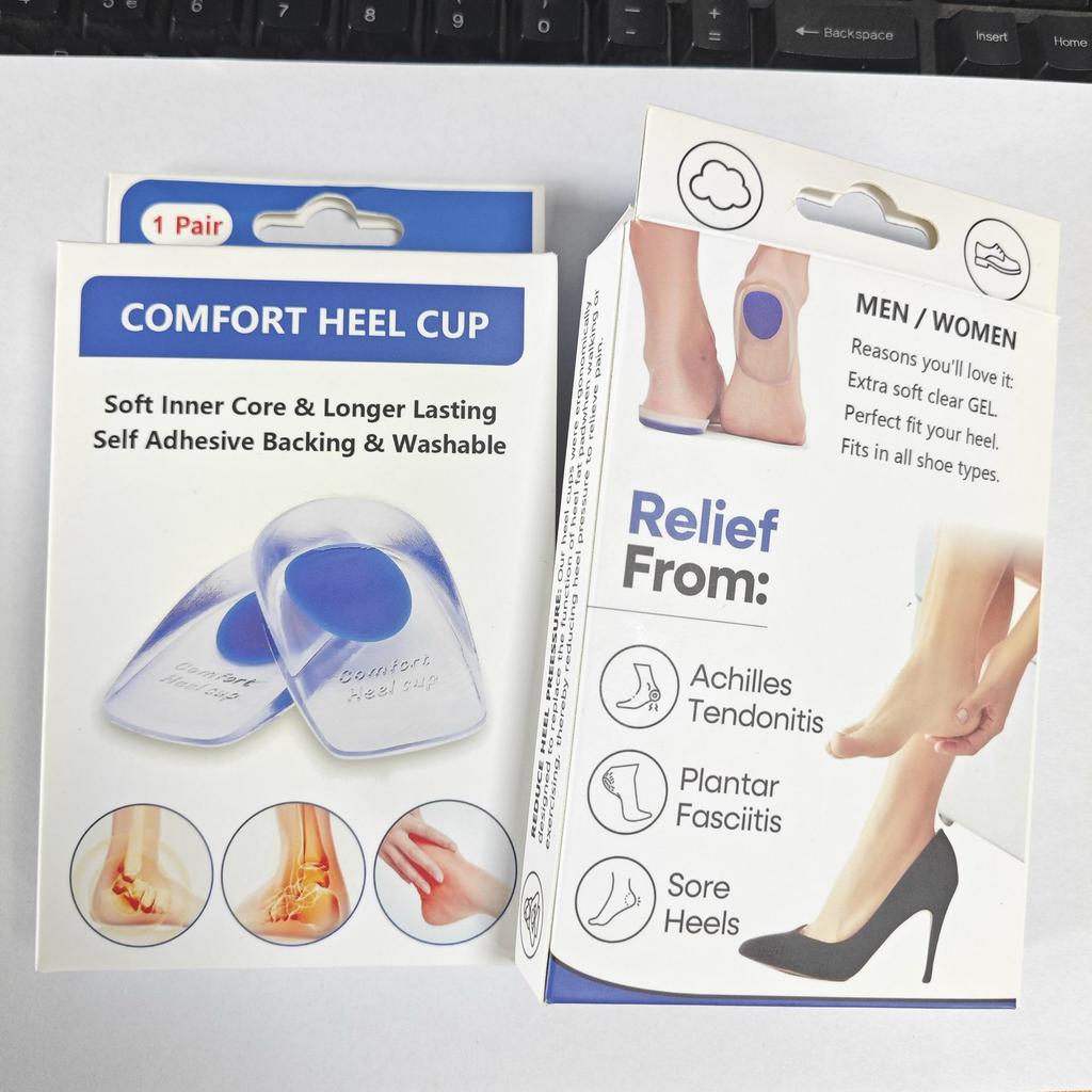 Soft Silicone Heel Pad: Non-Slip, Shock Absorbing, and Comfortable for Foot Fatigue Relief