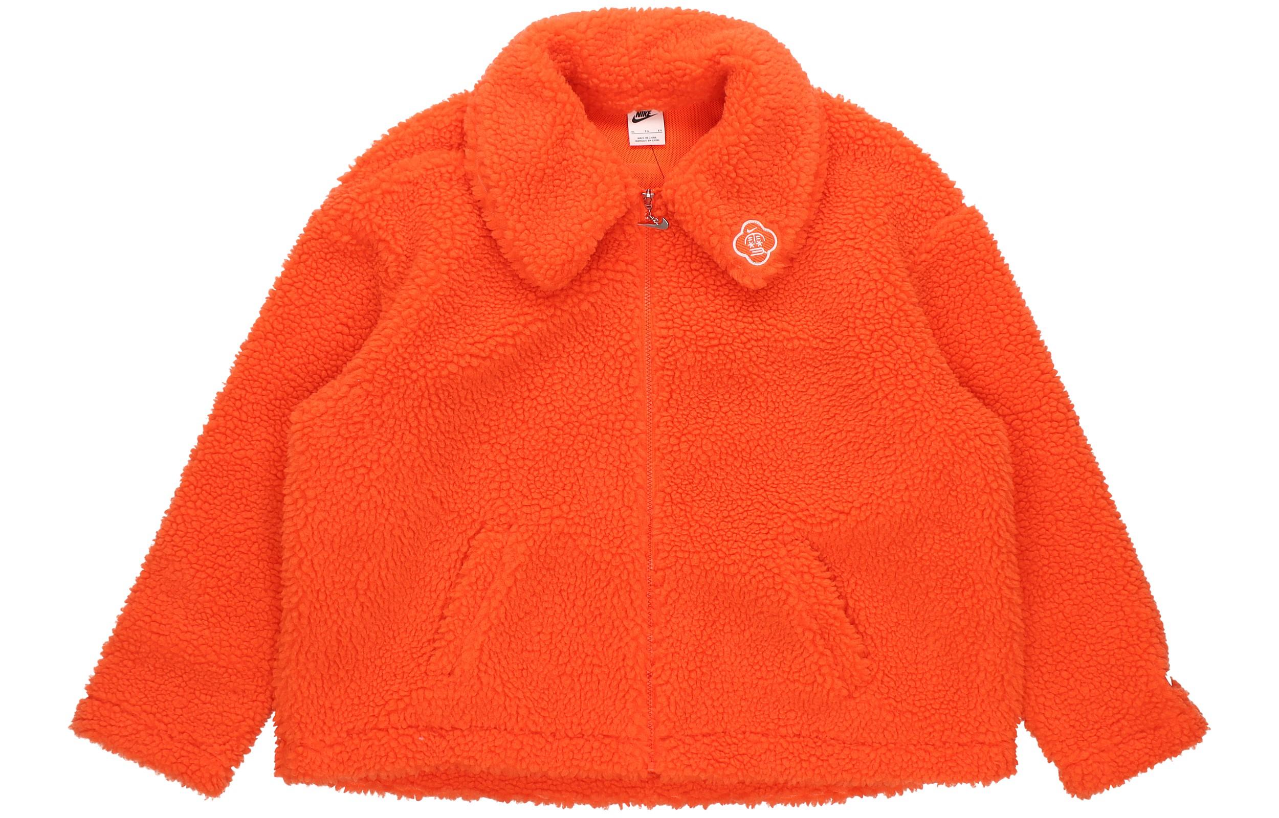 Nike CNY Collection Velvet Jackets Women s Orange Lapel Moderate DQ5366-817 M