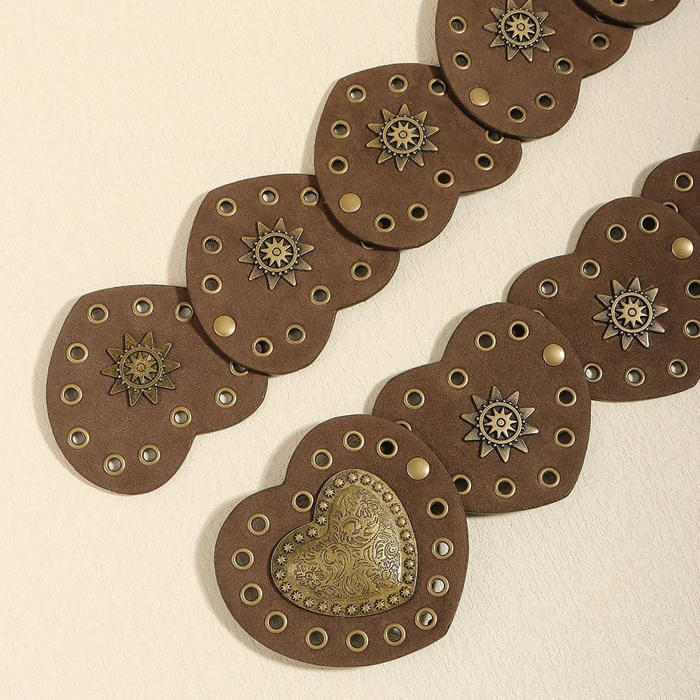 Brown Dress Decoration Zinc Zinc Alloy Waist Accessories Exaggerated Appearance Hollow Belts Girls