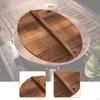 Ergonomic Wooden Lid Kitchen Tool for Pots And Pans Lightweight Anti-scalding with Large Sturdy
