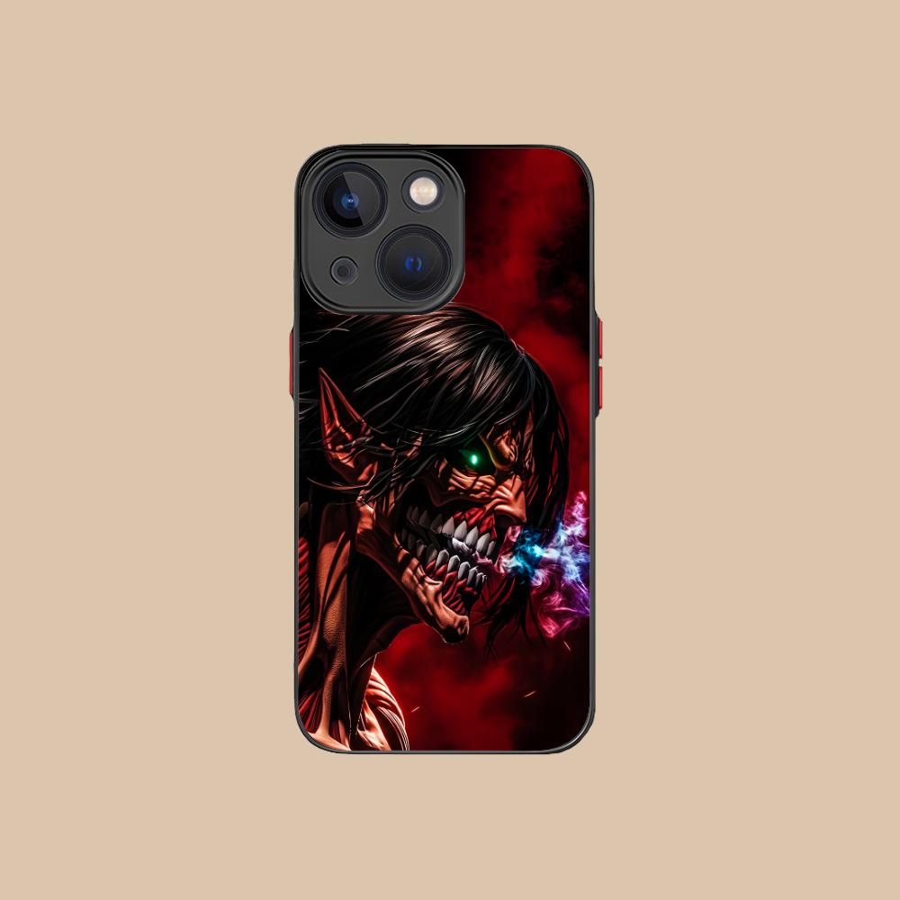 

AOT Eren Yeager Silicone Mobile Phone Case for iPhone 17 16 15 14 13 12 11 X XR XS Air Pro Max Plus Mini Colorful Cover iPhone XS Max