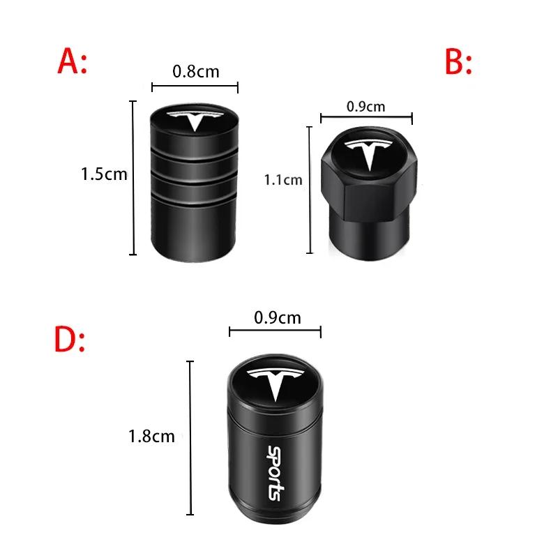 Car Sticker 2025 New Tesla Car Wheel Tire Valve Caps Tyre Rim Stem Covers Airdust Waterproof For Tesla Coil Model 3 Y Cybertruck