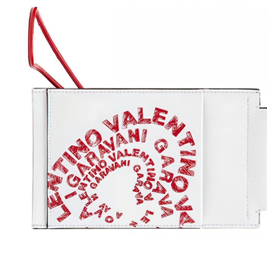 Valentino Garavani Amore Print Neck Strap Phone Bag Men Phone Bag White WY2P0-T13TSZ-CG9