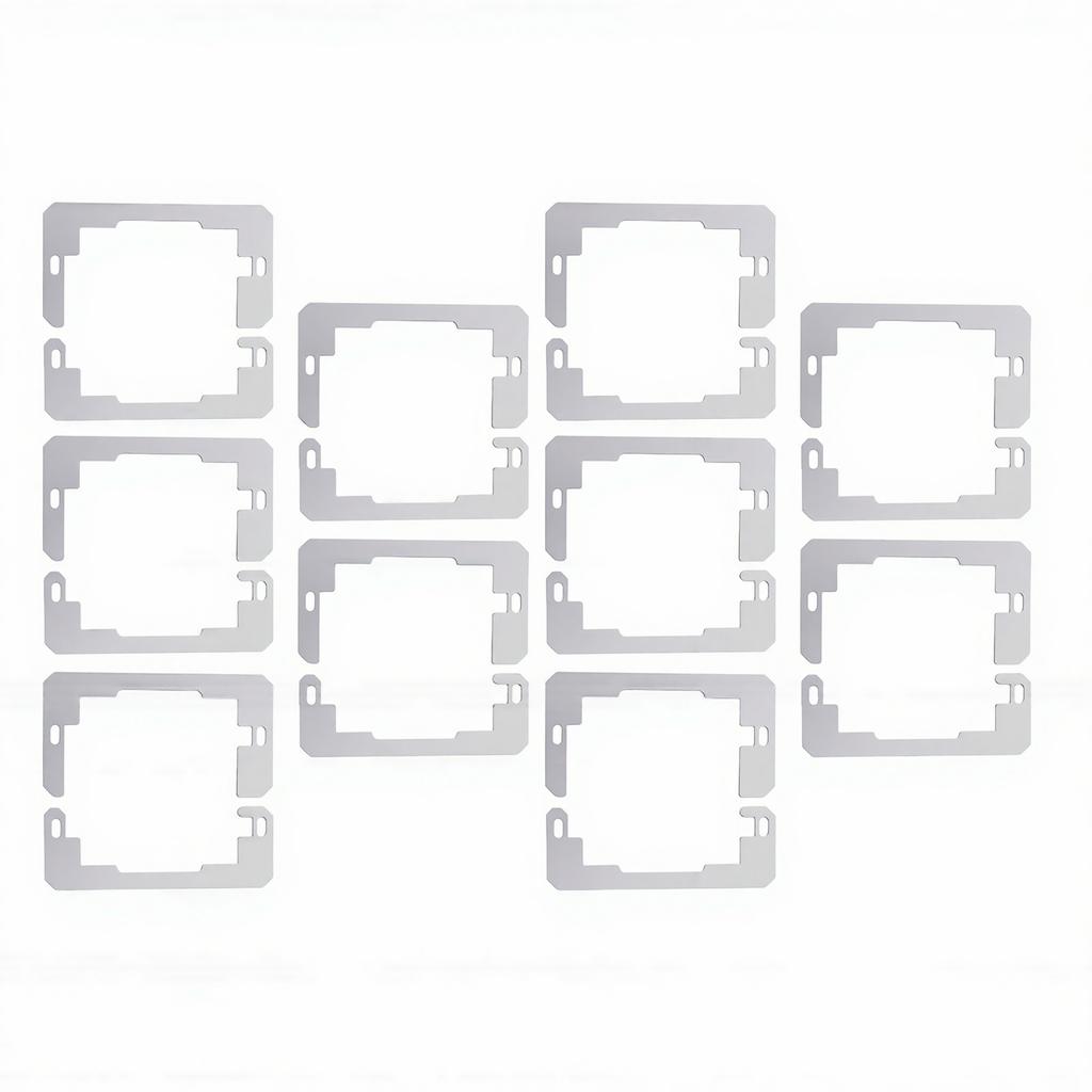20 Pcs Wall Plate Spacer Stainless Steel Outlet Spacer Wall Plate Leveler Device for Electrical Box