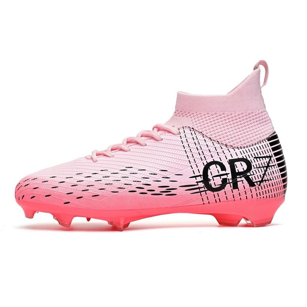 Scarpe da Calcio High-Top Cr7 Comode Resistenti all'Usura Antiscivolo Suola in Spugna Fly-Woven Tf