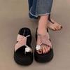 Niche Design Thick-soled Cover Toe Cool Slippers Women's Outer Wear 2025 Summer New Small Height-increasing Muffin Sandals