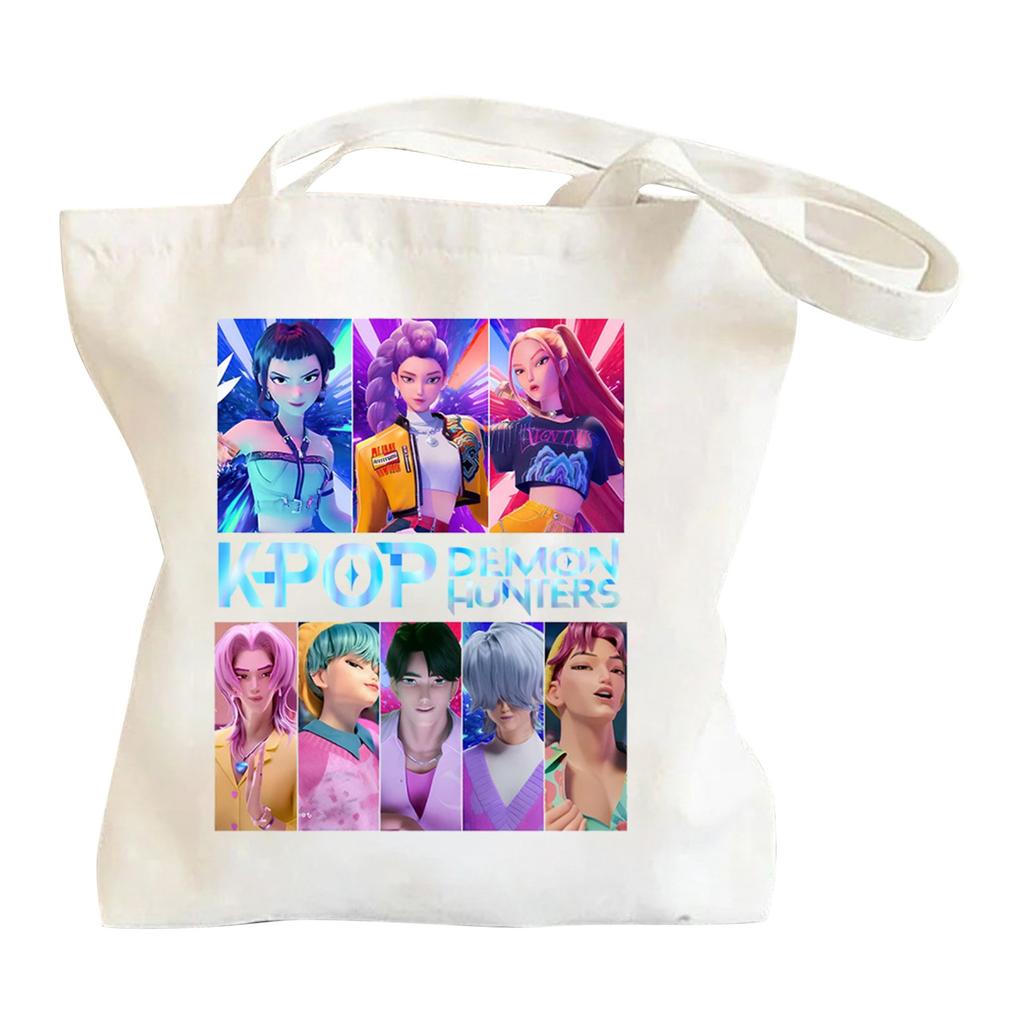 Printed Canvas Bag Women's Handbag One-shoulder Fashionable Student Canvas Bag Daily Shopping Bag