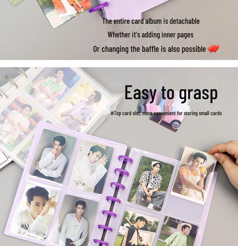 3-inch Polaroid Mushroom Loose-Leaf Album: Four-Grid Idol Card Collection