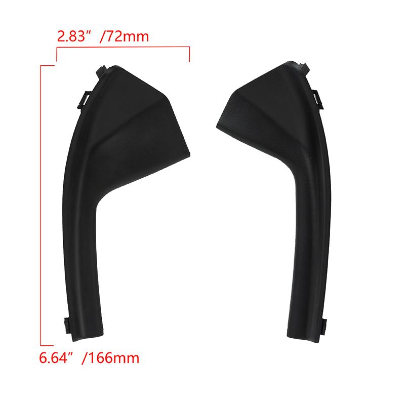Black Front Windshield Wiper Side Trim Cover Water Deflector Wrap Corner Kit Fit For Nissan Tiida Versa 2005-2012 Exterior Part