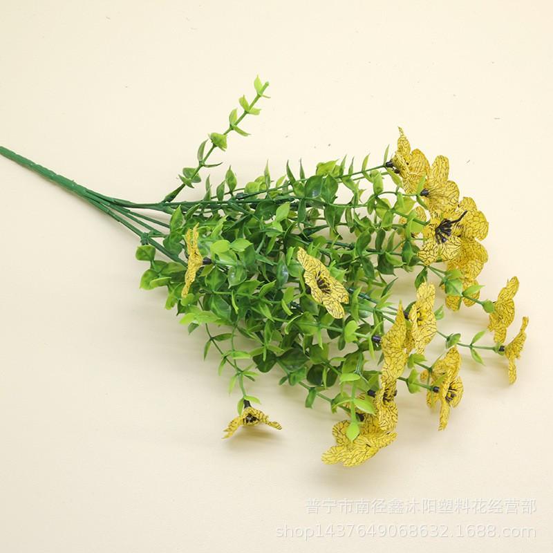 Artificial Eucalyptus Lavender Flower Bouquet With Silk Outdoor Decor Home Styling Photography Props