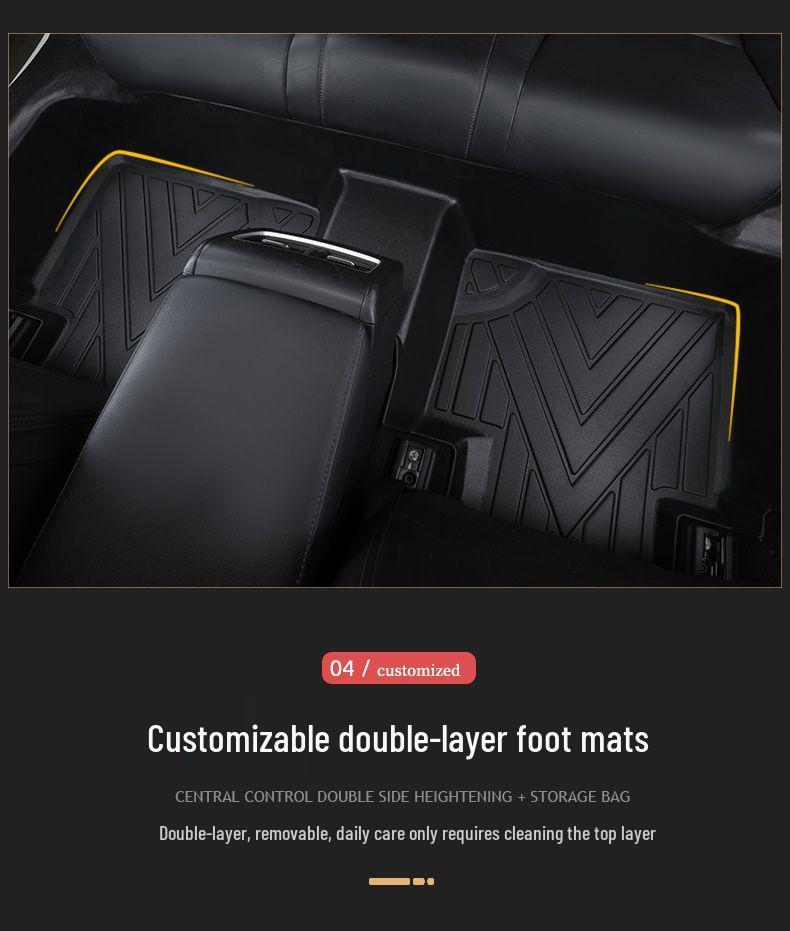 TPE Floor Mats for Highlander, RAV4, CRV, Accord, Civic, Corolla, Levin - 6D Door Sill Package