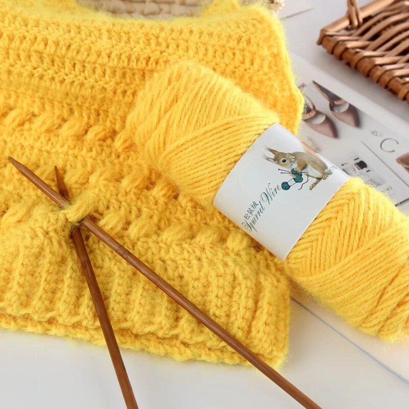 75g Eekhoorn Fluweelgaren Heldere Zijdegaren Mohair Middeldikke Draad Breien Haken Garen Handbreien Geweven Hoeden Sjaals