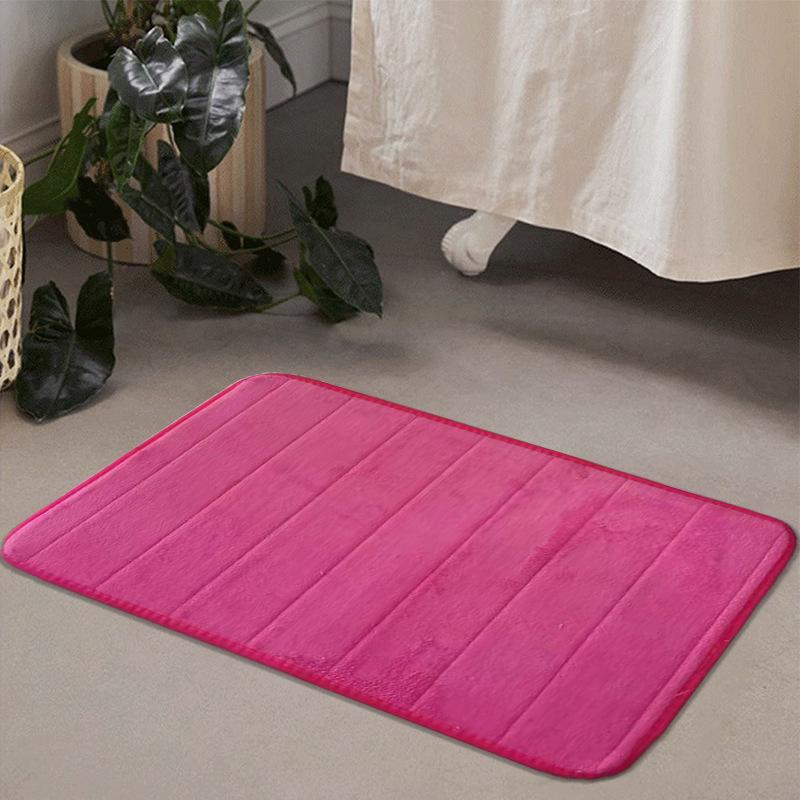 Saugfähige Fußmatte aus Korallenfleece - 1 cm dick, ideal für Badezimmer, Küche und Eingangsbereich.