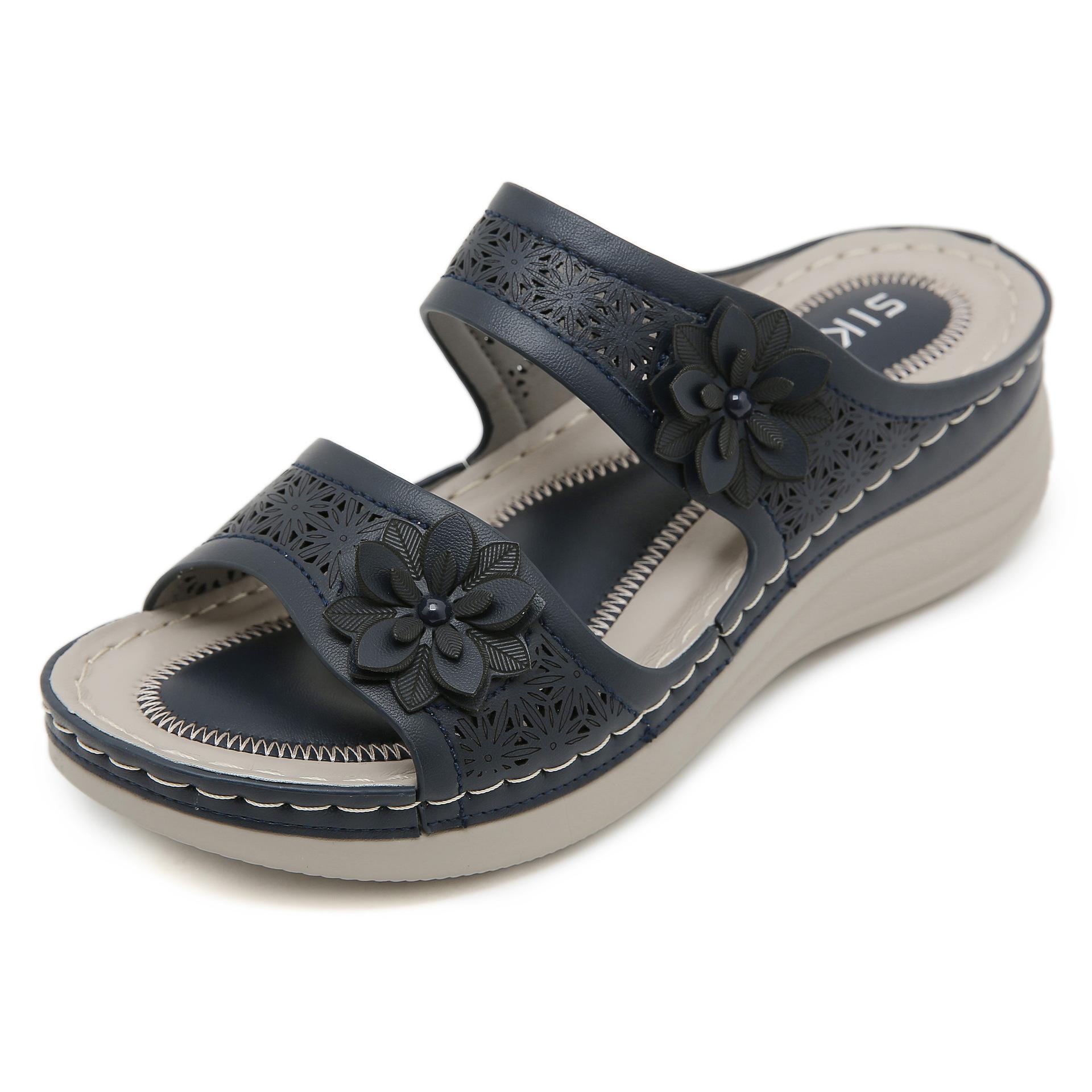 

Fashion Wedges Shoes for Women 2024 Summer Platform Casual Slip on Sandals Beach Outdoor Slippers Sandalias De Mujer Plus Size 36-42 36
