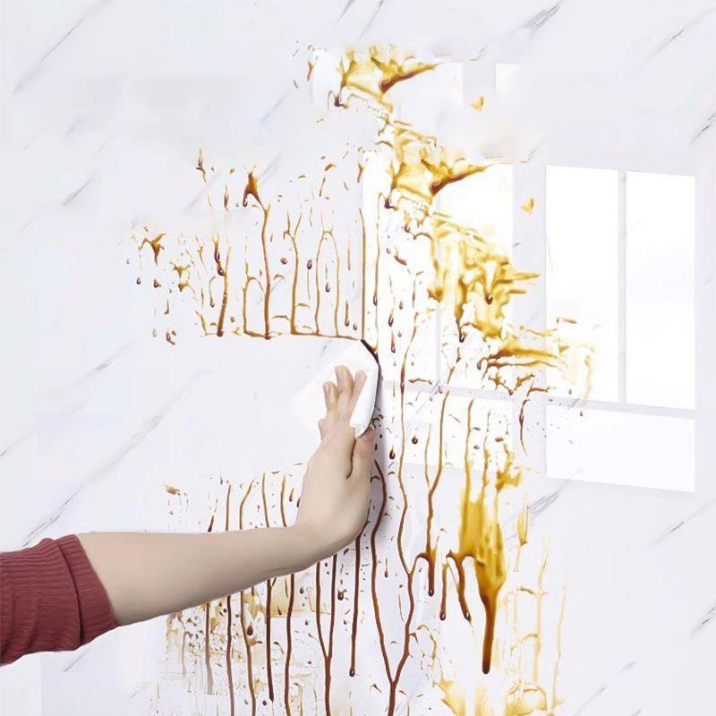 55cm Selbstklebende Wandtapete Leicht zu Reinigen Abziehen Klebeband Wasserdicht und Ölbeständig Küchenschränke Tapete Zuhause