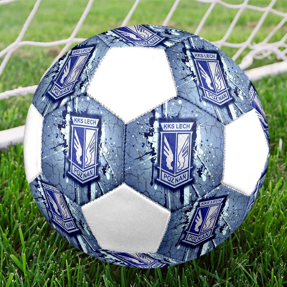 1PC Lech Poznan Poster Size 5 Soccer Ball PrahaIndoor Soccer Ball Colorful All Ages Machine Stitched PVC Competition Ready Durable High-Bounce