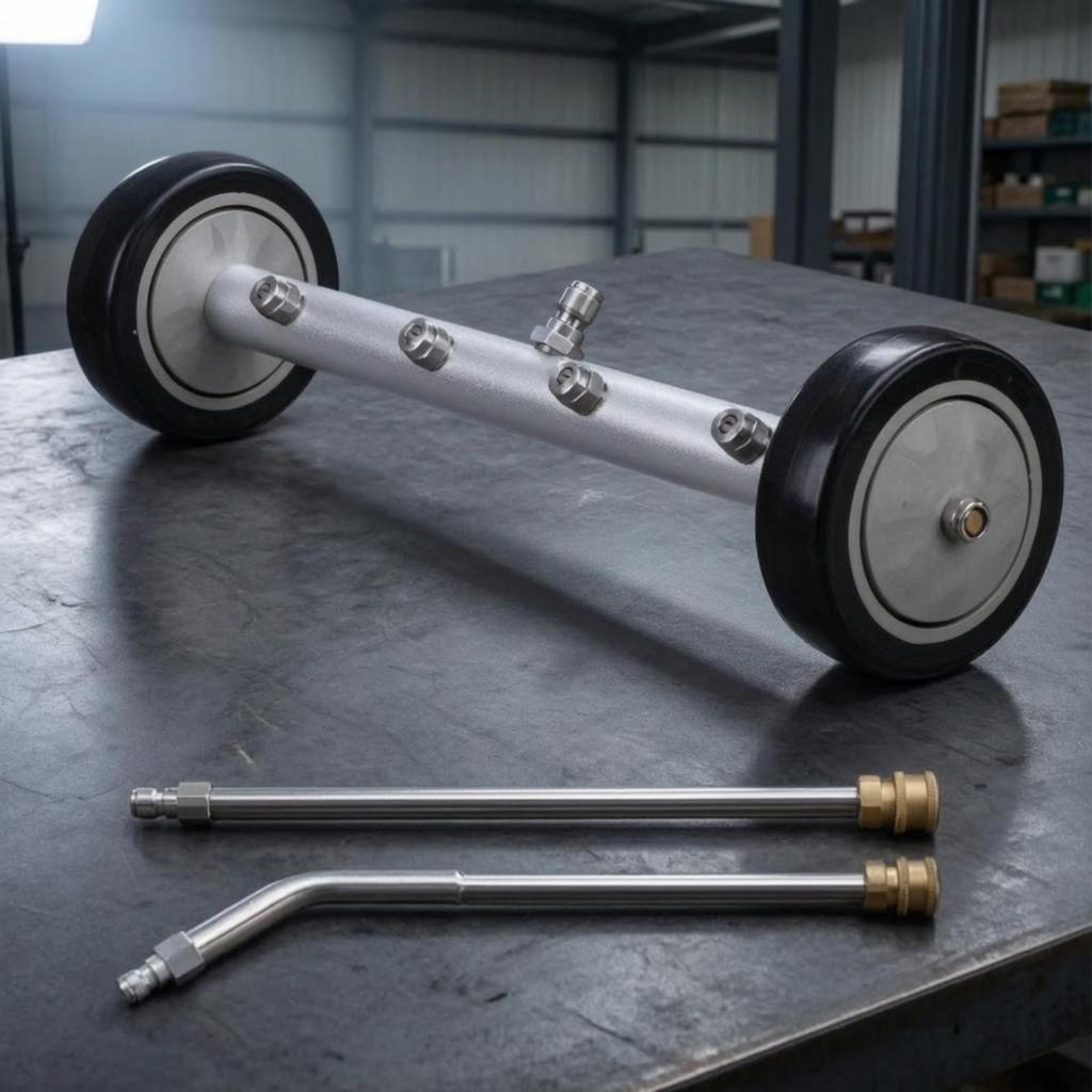 Washer Undercarriage with Extension Rods Versatile Under Car Stainless Cleaning