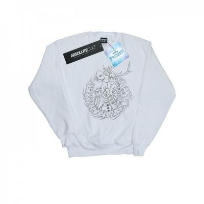 Womens/Ladies Frozen Friends Wreath Sweatshirt