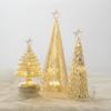 3 Pieces Glass Christmas Tree Semi-Transparent Tabletop Decoration Festive