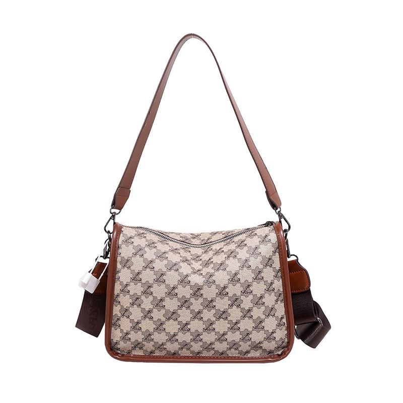 IELGY versatile casual large-capacity foreign-style fashion shoulder bag хаки