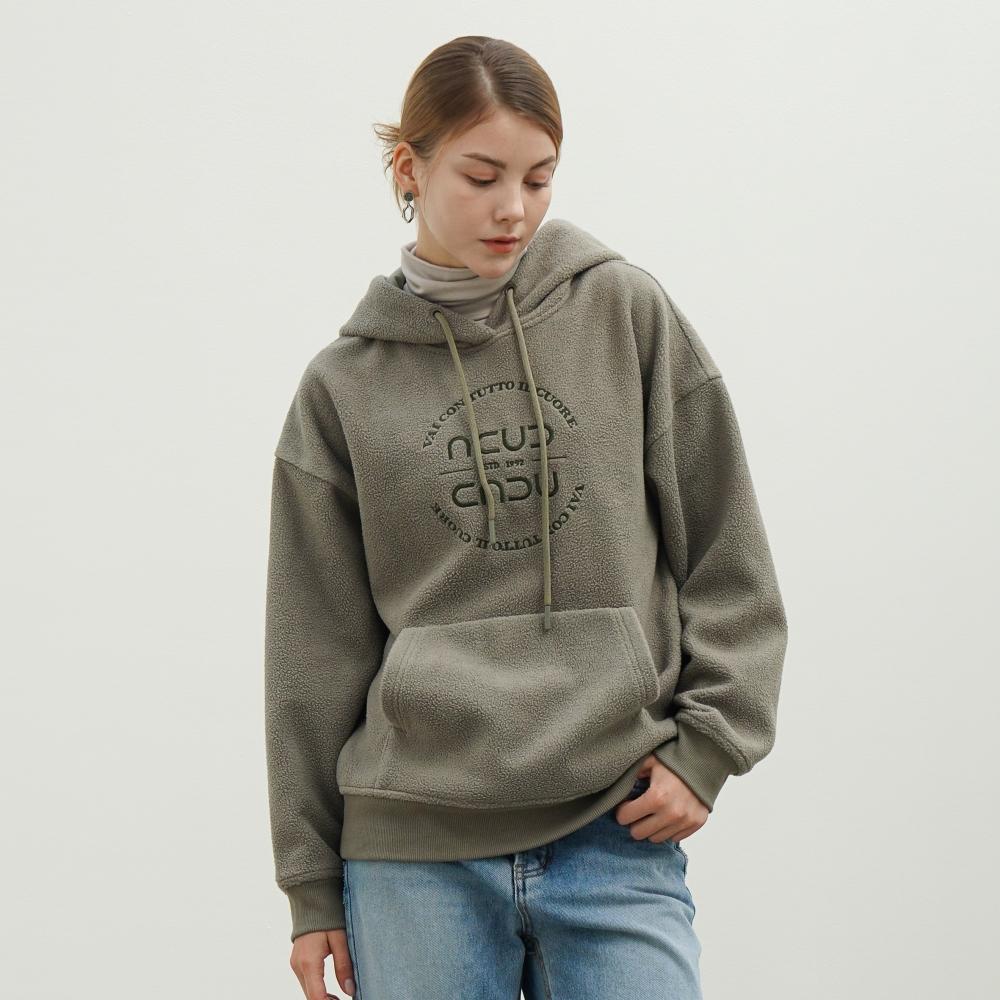 Acud Boucle Logo Hoodie Sweatshirt_Khaki Khaki/Free