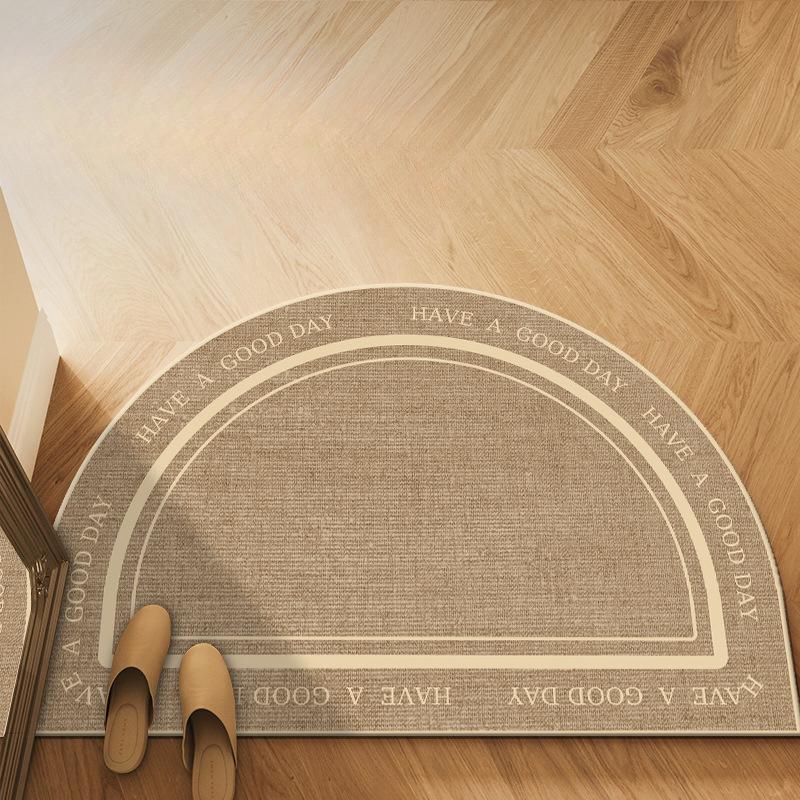 Semicircle Simple Printing Bathroom Thickening Mat Bath Non-slip Carpets In Wash Basin Bathtub Side Floor Rug Shower Room Doormat Memory Foam 3D Pad
