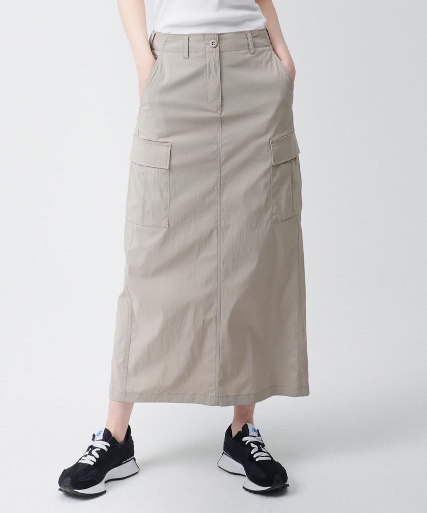 Musinsa Standard Woman Women'S Cargo Maxi Skirt [Light Beige]