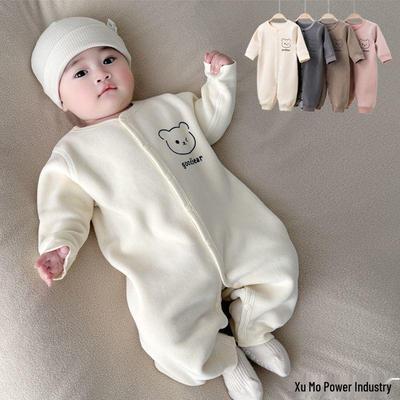Baby Winter Thick Velvet Jumpsuit - Toddler Long Sleeve Outdoor Romper