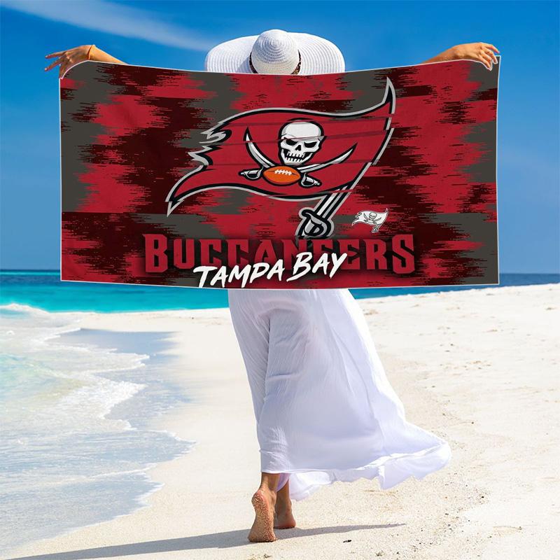 Tampa Bay Buccaneers Print Beach Towel, Large Soft Quick Dry Towel for Beach Camping Swimming