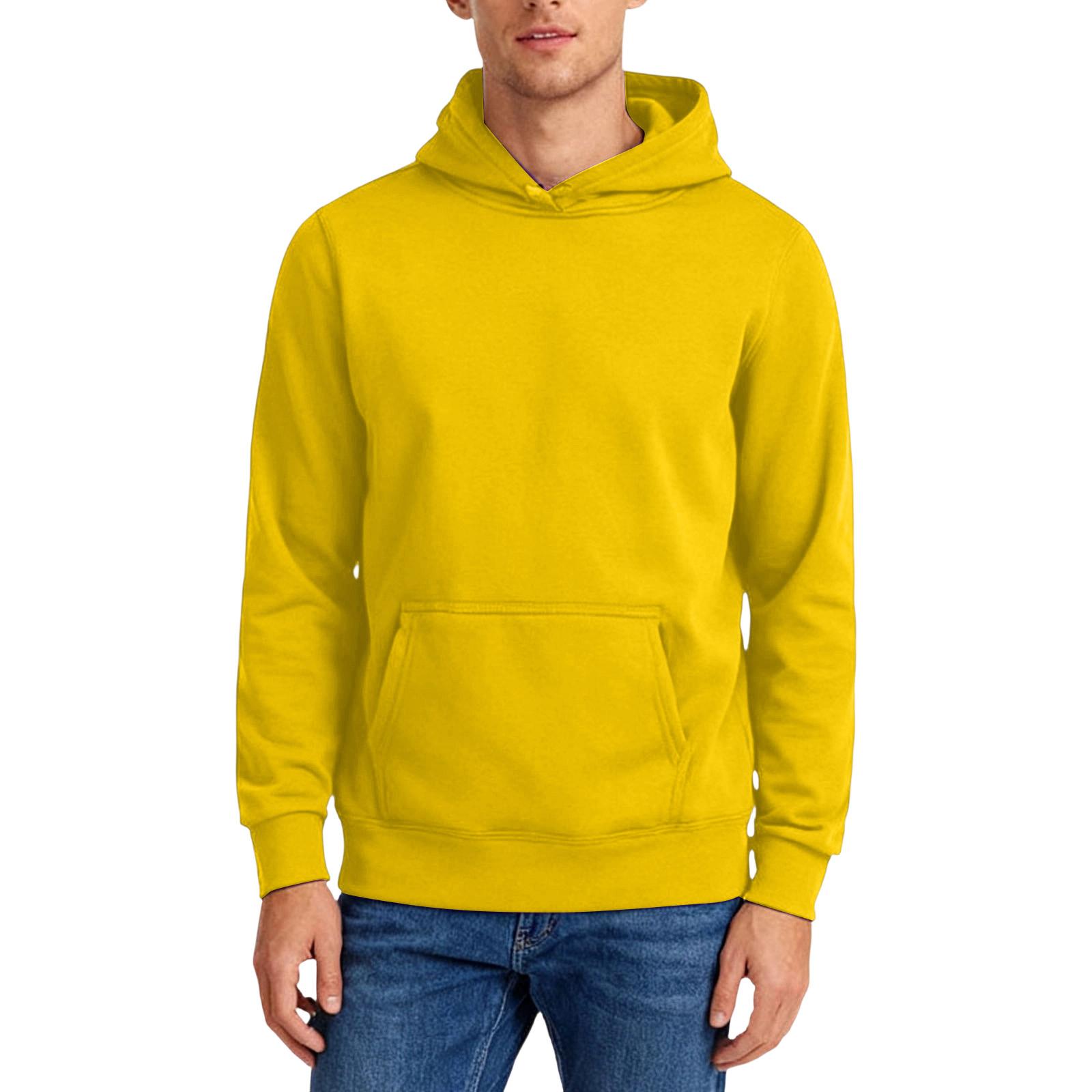 

Men s Leisure Hooded Hood Long Sleeves Hoodie XL жёлтый