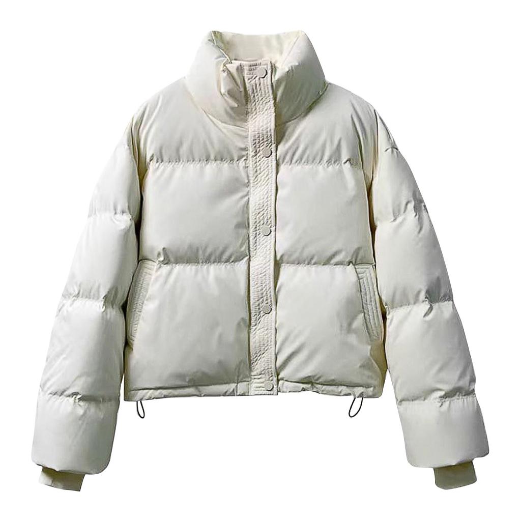 Women's Short Loose High Collar Cotton Warm Jacket