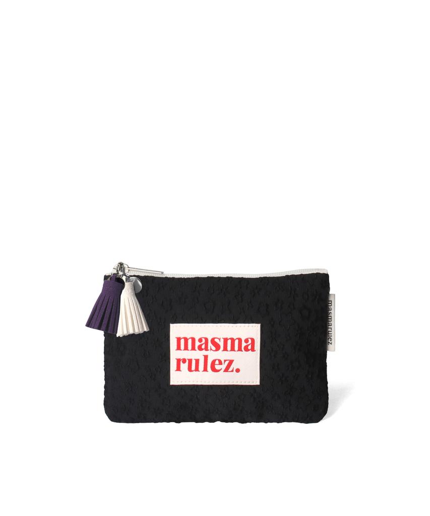 Masmarulez Basic Pouch_Embo Flower Black