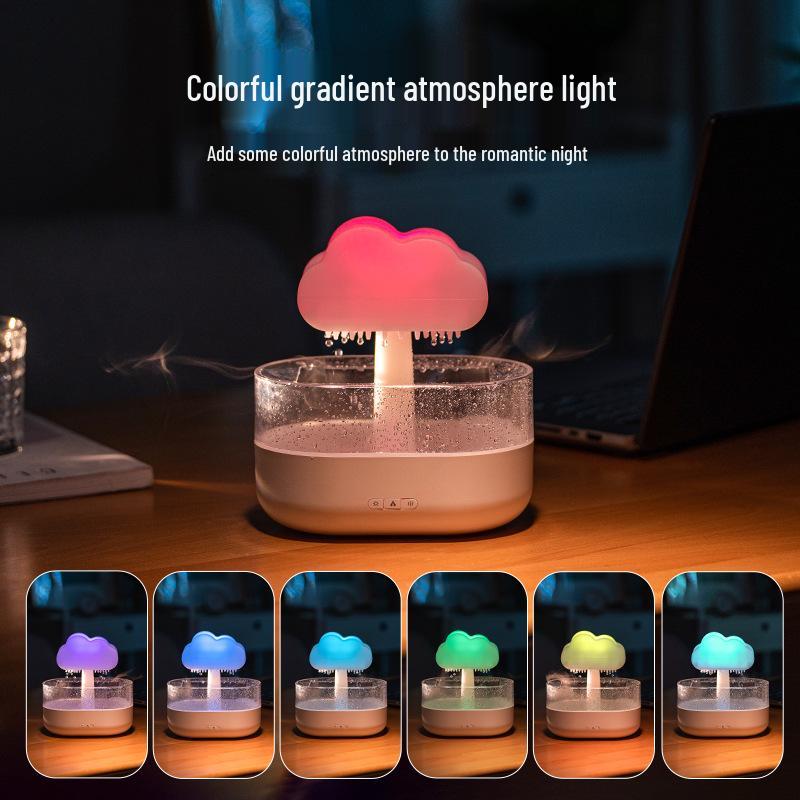 USB Rain Cloud Humidifier: Aromatherapy Diffuser with Seven-Color LED for Home and Bedroom