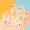 1Pc Luminous Polar Bear Miniatures Glow In The Dark Mini Polar Bear Figurines DIY Dollhouse Garden Flower Pots Micro Landscapes