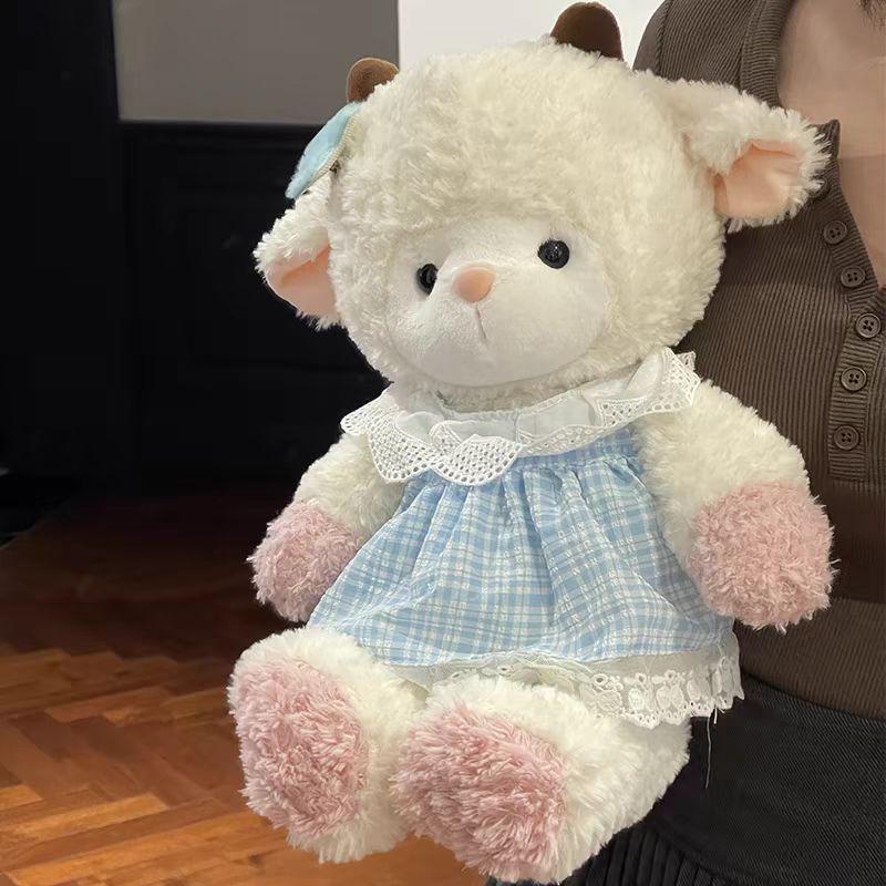 50cm Nuevo Husky Lobo Oveja Anime Modelo Periférico Lindo Muñeco Suave Decoración de Habitación Muñeco Almohada de Felpa Juguetes Regalo de Cumpleaños para Niños
