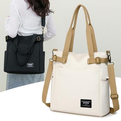 New Women's Canvas Bag Casual Retro Portable Canvas Shoulder Bag Large Capacity Multi-layer Women's Messenger Bag