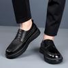 Plattform Herren Lederschuhe Outdoor Business Herren Schwarz Kleider Mode Lässig Hochzeitsparty Schuhe Schnürschuhe Bequeme Herrenschuhe