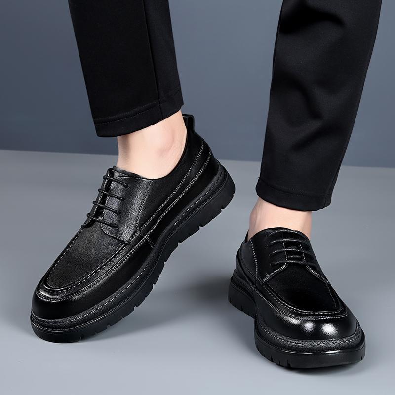 Pantofi Bărbați din Piele Platformă exterior Business Bărbați negri Rochie Modă Casual Nuntă petrecere Pantofi cu șireturi Confortabili Pantofi Bărbați